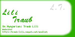 lili traub business card